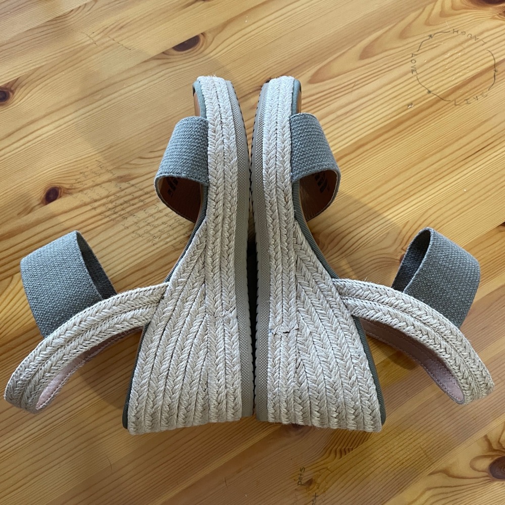MIA Women's Brittni Espadrille Wedge Sandals in Khaki Size 7.5 - Picture 4 of 10